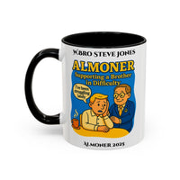 Premium Personalised Freemason Colour Rim Mug - Almoner Design - Supporting a brother in Difficulty - Masonic Mugs
