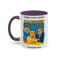 Premium Personalised Freemason Colour Rim Mug - Almoner Design - Supporting a brother in Difficulty - Masonic Mugs