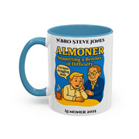Premium Personalised Freemason Colour Rim Mug - Almoner Design - Supporting a brother in Difficulty - Masonic Mugs