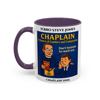 Premium Personalised Freemason Colour Rim Mug - Chaplain Design - A source of Comfort and Compassion - Masonic Mugs