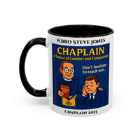 Premium Personalised Freemason Colour Rim Mug - Chaplain Design - A source of Comfort and Compassion - Masonic Mugs