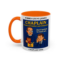 Premium Personalised Freemason Colour Rim Mug - Chaplain Design - A source of Comfort and Compassion - Masonic Mugs