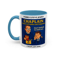 Premium Personalised Freemason Colour Rim Mug - Chaplain Design - A source of Comfort and Compassion - Masonic Mugs