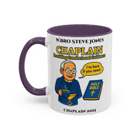Premium Personalised Freemason Colour Rim Mug - Chaplain Design - Providing Comfort and Guidance - Masonic Mugs