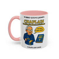 Premium Personalised Freemason Colour Rim Mug - Chaplain Design - Providing Comfort and Guidance - Masonic Mugs