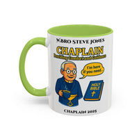 Premium Personalised Freemason Colour Rim Mug - Chaplain Design - Providing Comfort and Guidance - Masonic Mugs