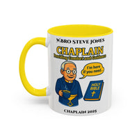 Premium Personalised Freemason Colour Rim Mug - Chaplain Design - Providing Comfort and Guidance - Masonic Mugs