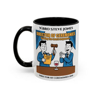 Premium Personalised Freemason Colour Rim Mug - Director of Ceremonies Design - Guiding the Toast Sequence - Masonic Mugs