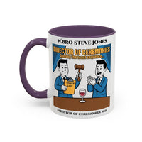 Premium Personalised Freemason Colour Rim Mug - Director of Ceremonies Design - Guiding the Toast Sequence - Masonic Mugs