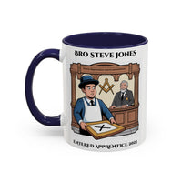 Premium Personalised Freemason Colour Rim Mug - Entered Apprentice - Masonic Mugs