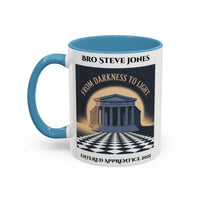 Premium Personalised Freemason Colour Rim Mug - Entered Apprentice - From Darkness to Light - Masonic Mugs