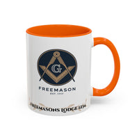 Premium Personalised Freemason Colour Rim Mug - Entered Apprentice - Initiated and Proud 2025 - Masonic Mugs