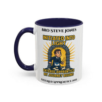 Premium Personalised Freemason Colour Rim Mug - Entered Apprentice - Initiated into Light - Masonic Mugs