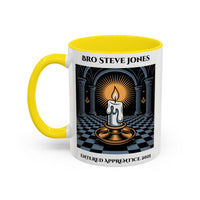 Premium Personalised Freemason Colour Rim Mug - Entered Apprentice - Into the light - Masonic Mugs