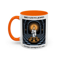 Premium Personalised Freemason Colour Rim Mug - Entered Apprentice - Into the light - Masonic Mugs