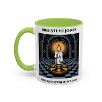 Premium Personalised Freemason Colour Rim Mug - Entered Apprentice - Into the light - Masonic Mugs