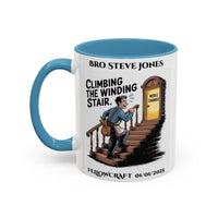 Premium Personalised Freemason Colour Rim Mug - Fellowcraft - Climbing the winding stair - Masonic Mugs
