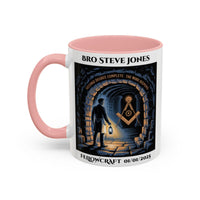 Premium Personalised Freemason Colour Rim Mug - Fellowcraft - The middle chamber - Masonic Mugs