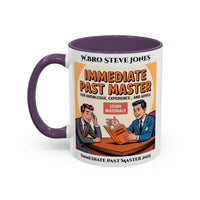 Premium Personalised Freemason Colour Rim Mug - Immediate Past Master Design - For Knowledge Exeperience and Advice - Masonic Mugs