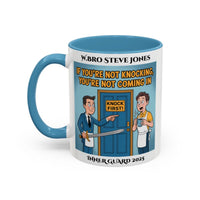 Premium Personalised Freemason Colour Rim Mug - Inner Guard Design - If you're not knocking - Masonic Mugs
