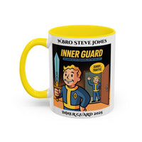 Premium Personalised Freemason Colour Rim Mug - Inner Guard Design - The Sword may be ceremonial - Masonic Mugs