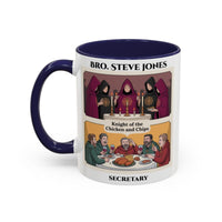 Premium Personalised Freemason Colour Rim Mug - Knight Emblem - Masonic Mugs