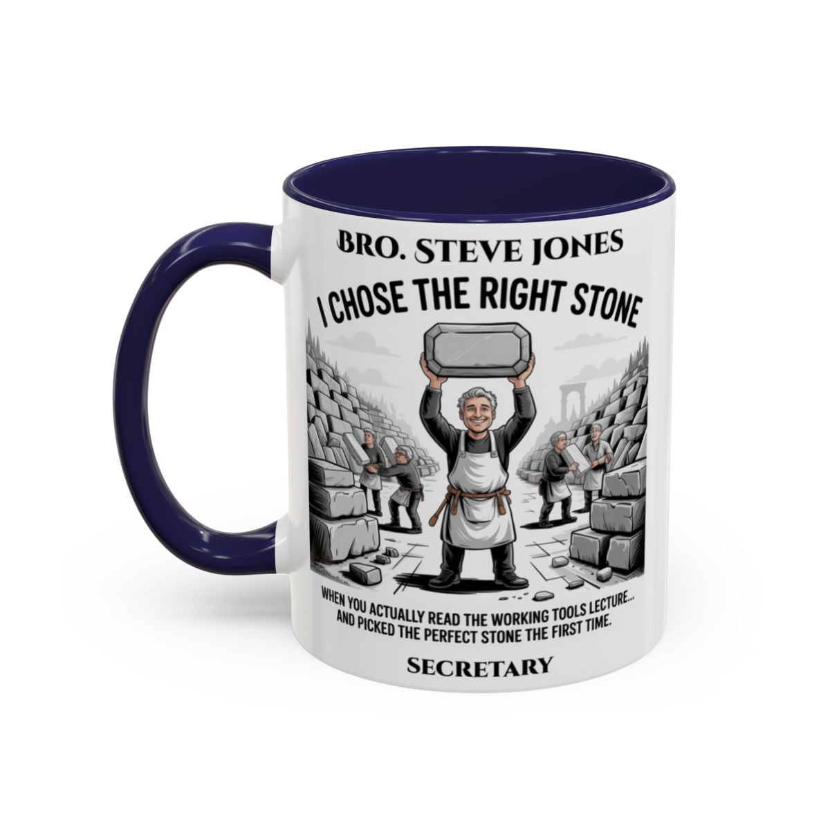 Premium Personalised Freemason Colour Rim Mug - Mark Masonry - Masonic Mugs