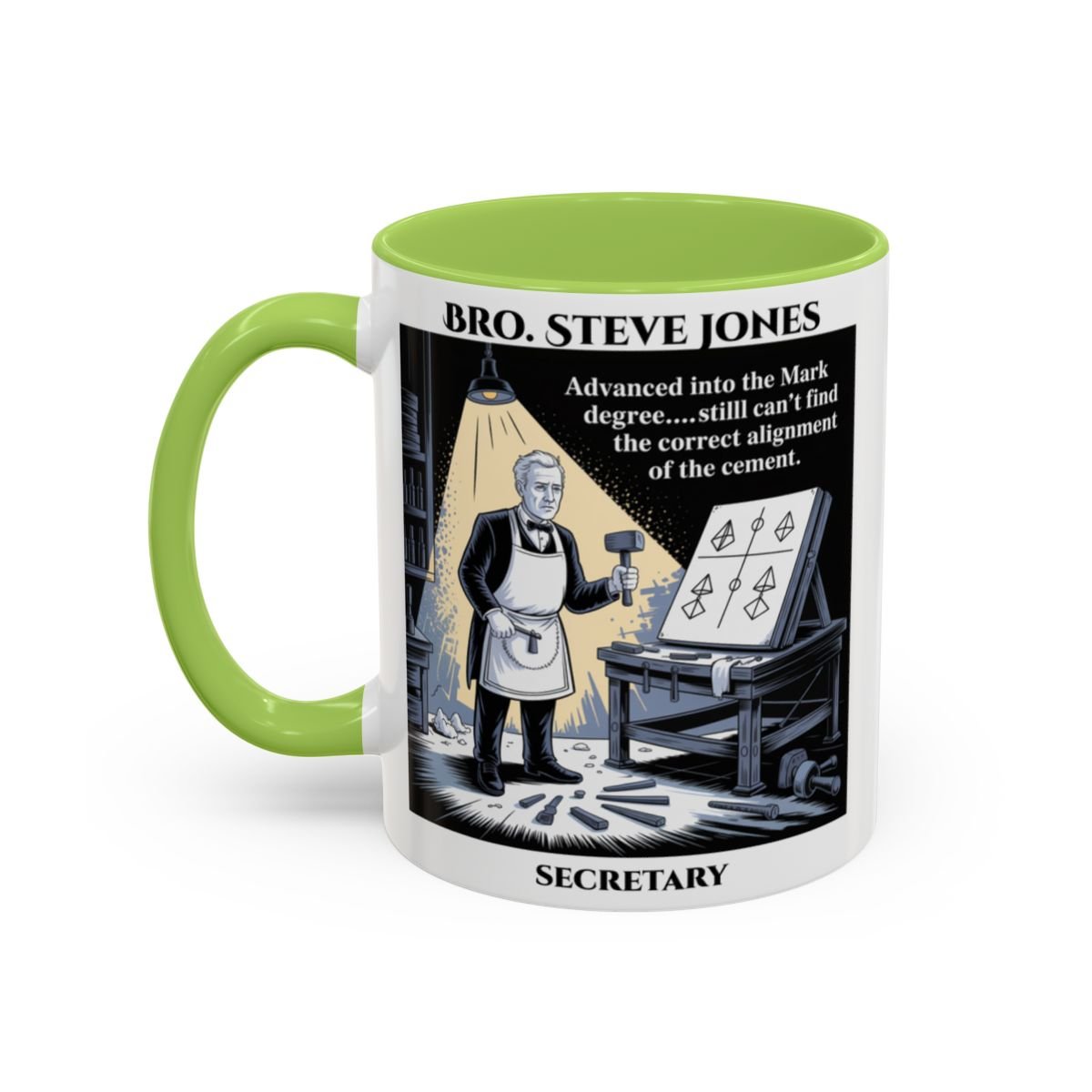 Premium Personalised Freemason Colour Rim Mug - Mark Masonry - Masonic Mugs