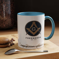 Premium Personalised Freemason Colour Rim Mug - Mark Masonry - Masonic Mugs