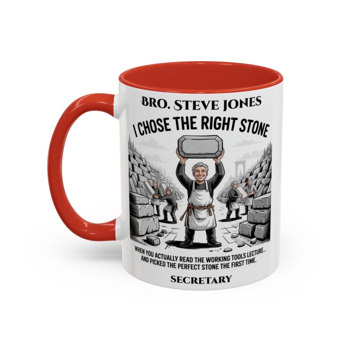 Premium Personalised Freemason Colour Rim Mug - Mark Masonry - Masonic Mugs