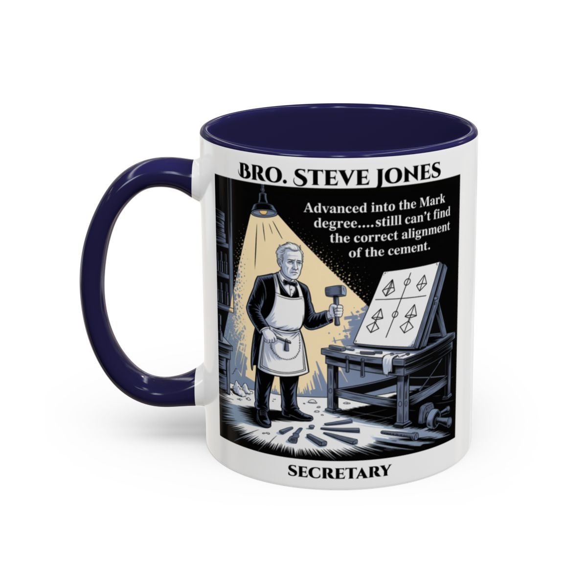 Premium Personalised Freemason Colour Rim Mug - Mark Masonry - Masonic Mugs