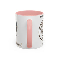 Premium Personalised Freemason Colour Rim Mug - Mark Masonry Emblem - Masonic Mugs