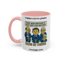 Premium Personalised Freemason Colour Rim Mug - Meme - Every new member at meetings - Masonic Mugs