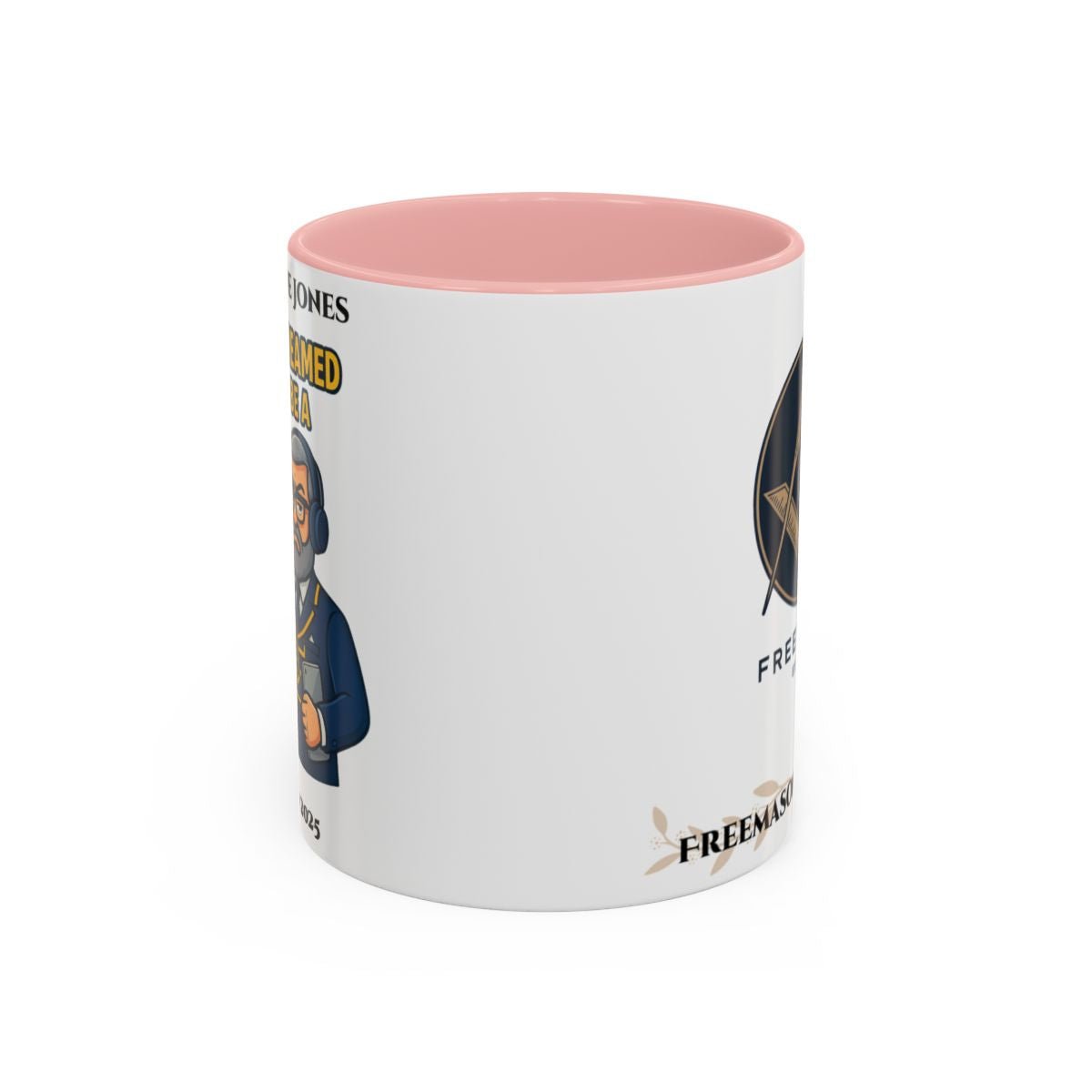 Premium Personalised Freemason Colour Rim Mug - Meme - I never dreamed i would be a grumpy past master - Masonic Mugs