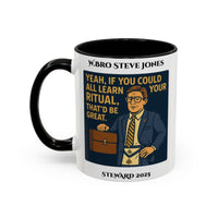 Premium Personalised Freemason Colour Rim Mug - Meme - If you can learn all your ritual - Masonic Mugs