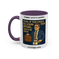 Premium Personalised Freemason Colour Rim Mug - Meme - If you can learn all your ritual - Masonic Mugs