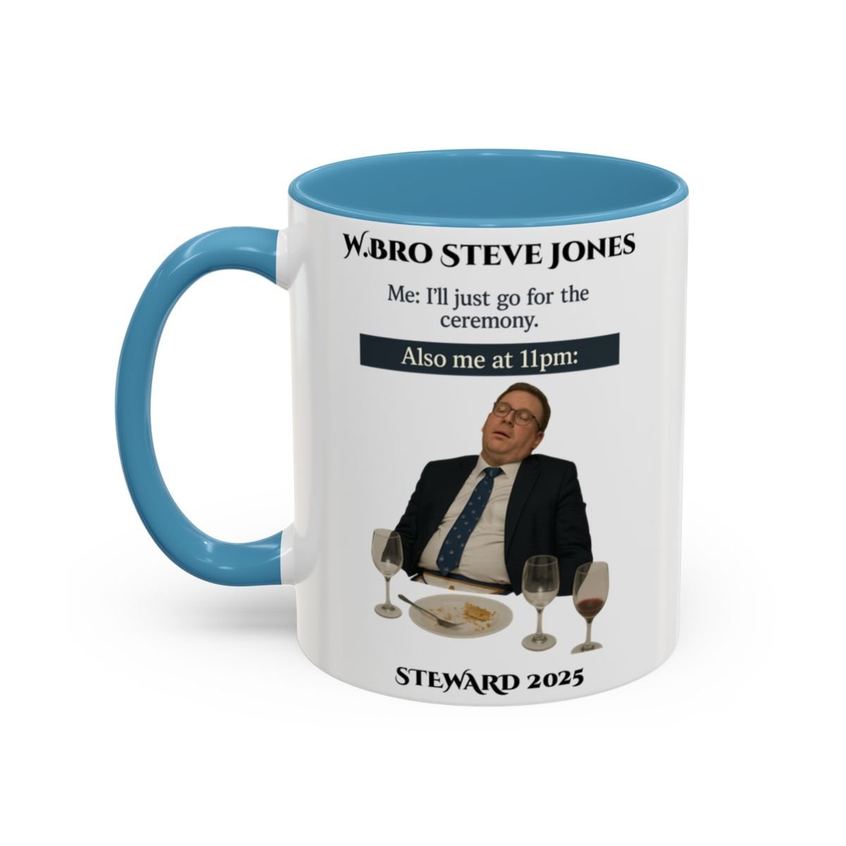 Premium Personalised Freemason Colour Rim Mug - Meme - I'll just go for the ceremony - Masonic Mugs