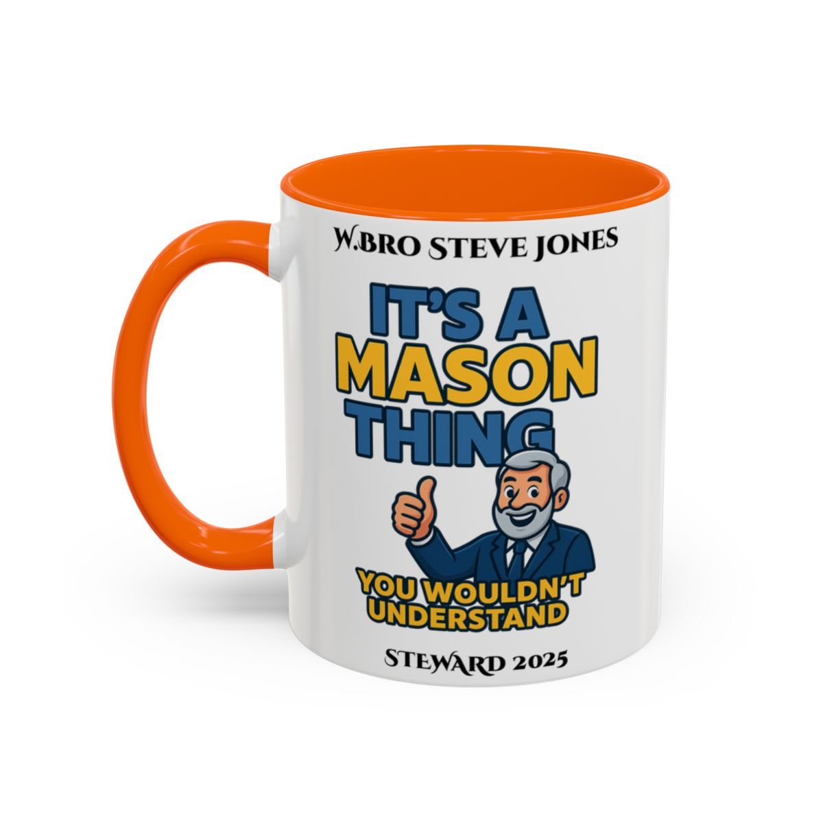 Premium Personalised Freemason Colour Rim Mug - Meme - its a mason thing, you wouldn't understand it - Masonic Mugs