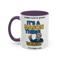 Premium Personalised Freemason Colour Rim Mug - Meme - its a mason thing, you wouldn't understand it - Masonic Mugs