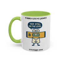 Premium Personalised Freemason Colour Rim Mug - Meme - On the level - Masonic Mugs