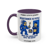 Premium Personalised Freemason Colour Rim Mug - Meme - resistance is file - Masonic Mugs