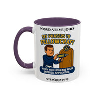 Premium Personalised Freemason Colour Rim Mug - Meme - Set Phasers to Fellowcraft - Masonic Mugs