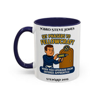 Premium Personalised Freemason Colour Rim Mug - Meme - Set Phasers to Fellowcraft - Masonic Mugs