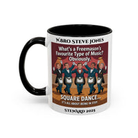 Premium Personalised Freemason Colour Rim Mug - Meme - Square Dance - Masonic Mugs