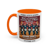 Premium Personalised Freemason Colour Rim Mug - Meme - Square Dance - Masonic Mugs