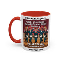 Premium Personalised Freemason Colour Rim Mug - Meme - Square Dance - Masonic Mugs