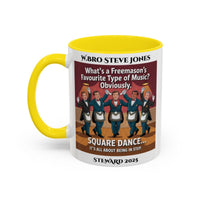 Premium Personalised Freemason Colour Rim Mug - Meme - Square Dance - Masonic Mugs