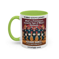 Premium Personalised Freemason Colour Rim Mug - Meme - Square Dance - Masonic Mugs