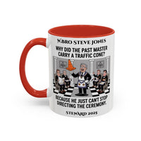 Premium Personalised Freemason Colour Rim Mug - Meme - Traffic Cone - Masonic Mugs