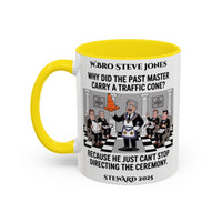 Premium Personalised Freemason Colour Rim Mug - Meme - Traffic Cone - Masonic Mugs